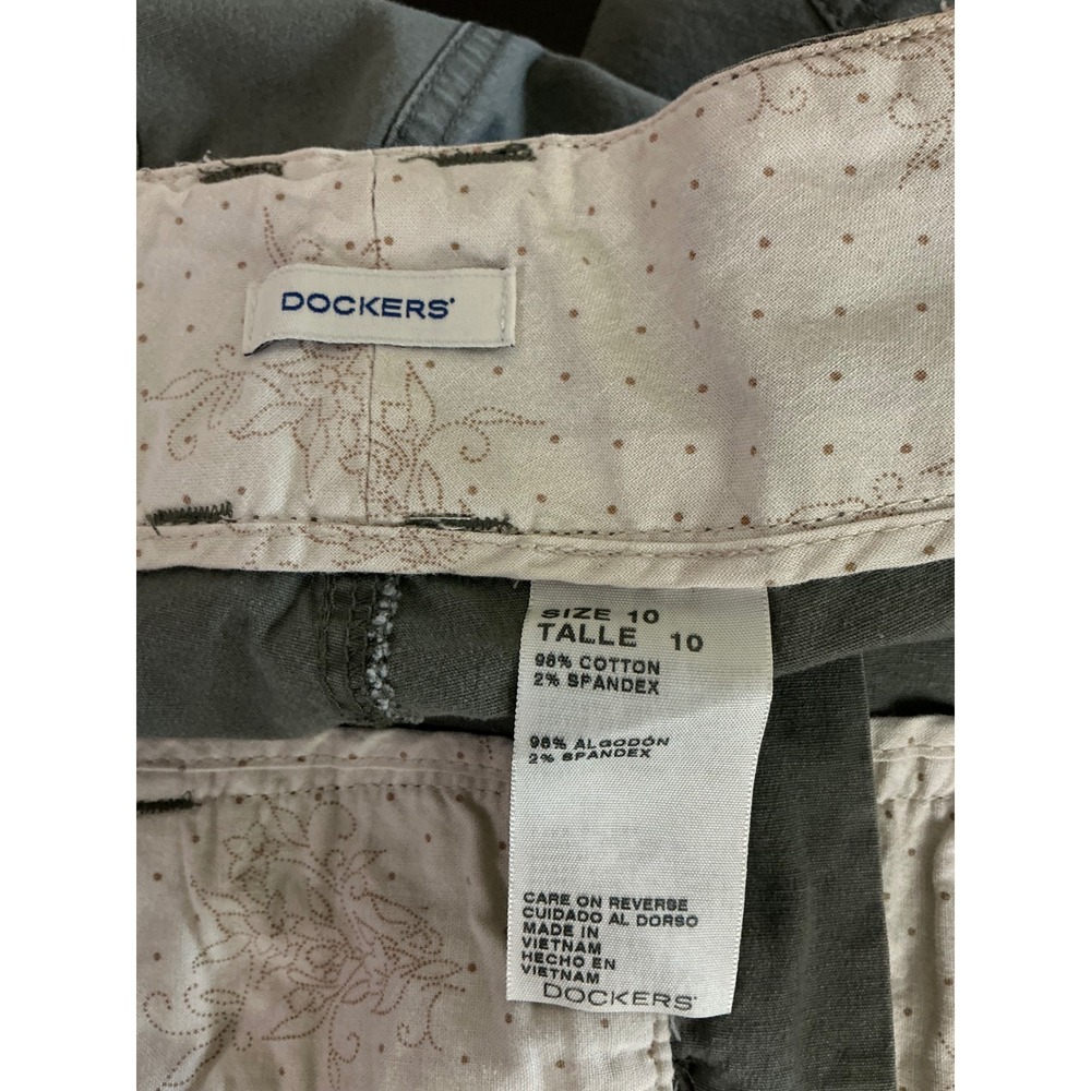 Dockers Capri Women's 10 Capri Pants Cropped Cargo Pockets Cotton Blend - Picture 4 of 7